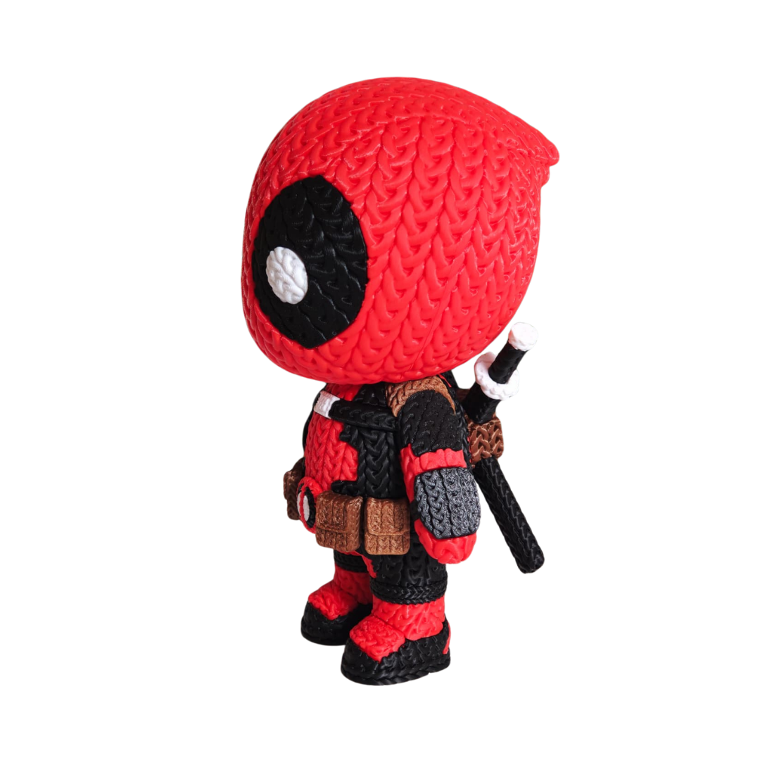 Deadpool - Boneco 3D Estilo Crochet