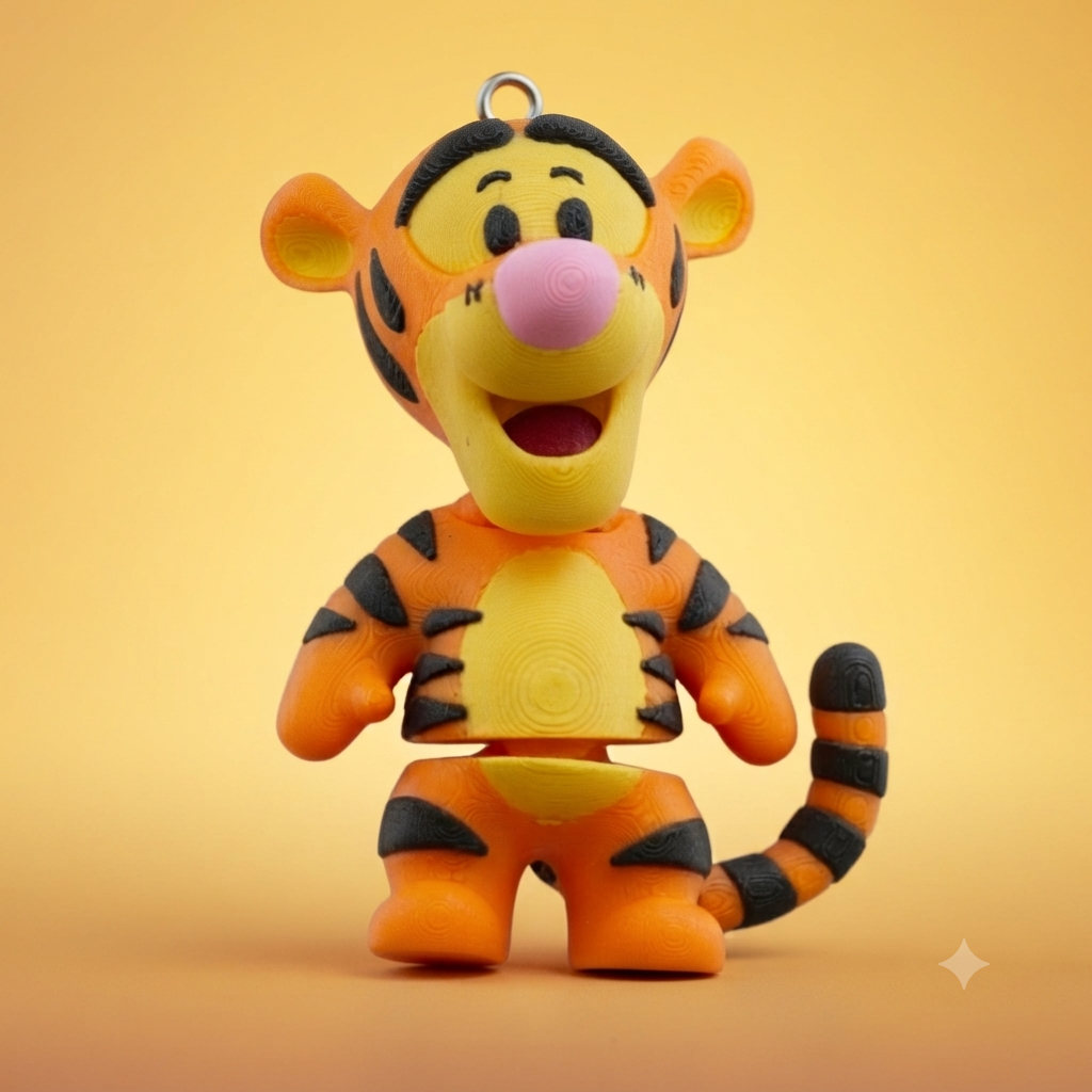Mini Articulado Tigre 3D - Winnie the Pooh