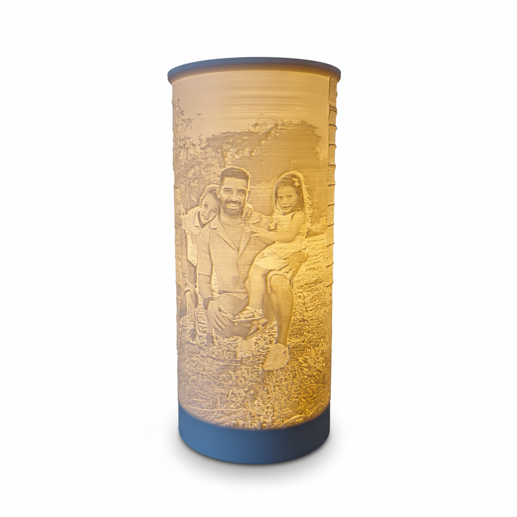 Candeeiro personalizado com litofania - Packshot e-commerce