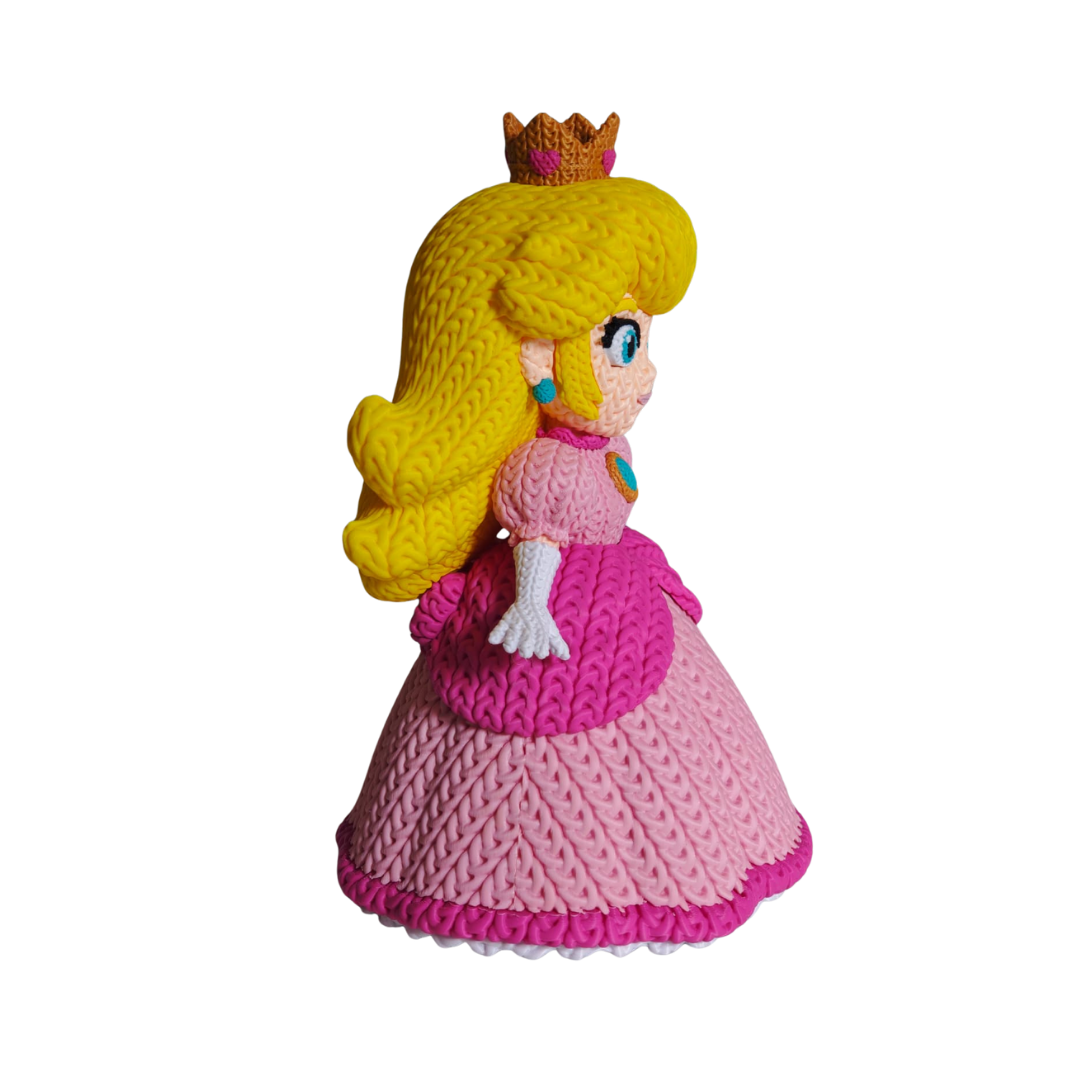 Princesa Peach - Boneco 3D Estilo Crochet