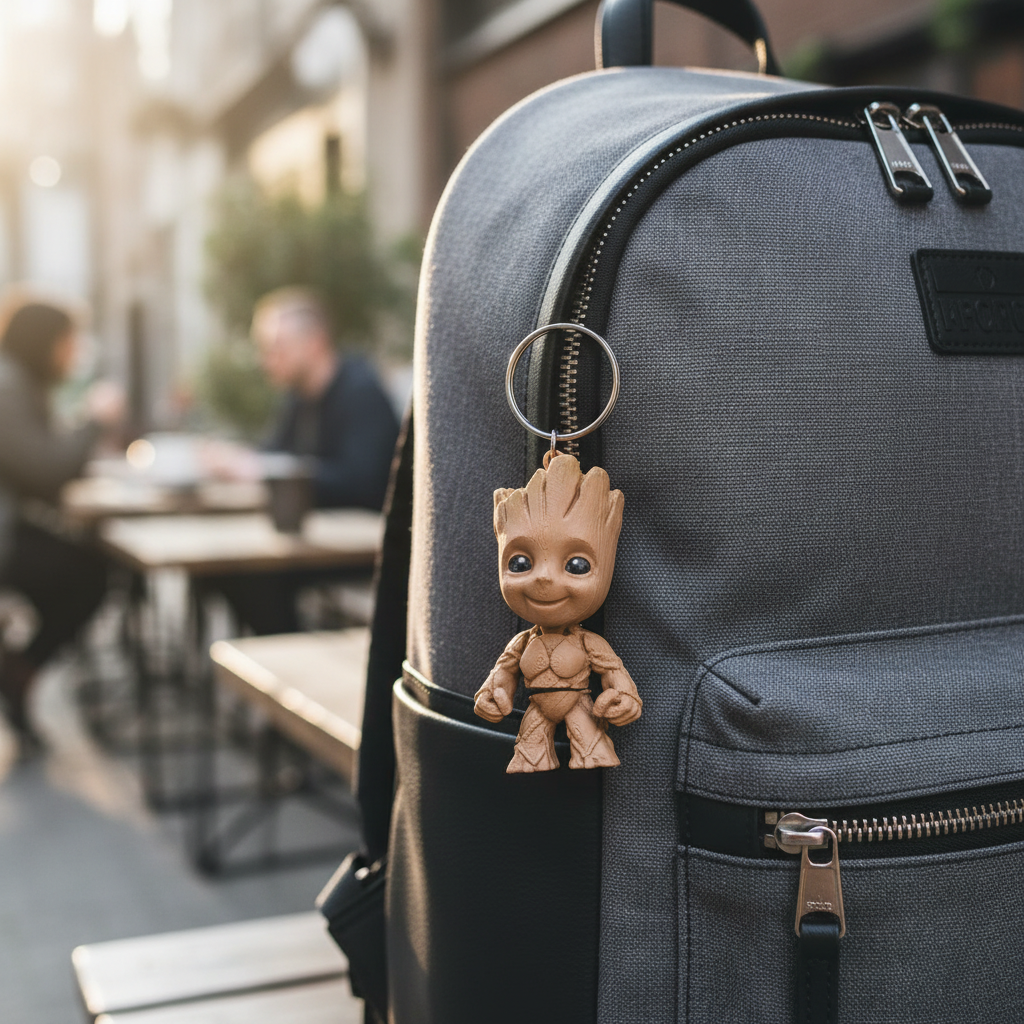 Porta-chaves Baby Groot 3D - mochila
