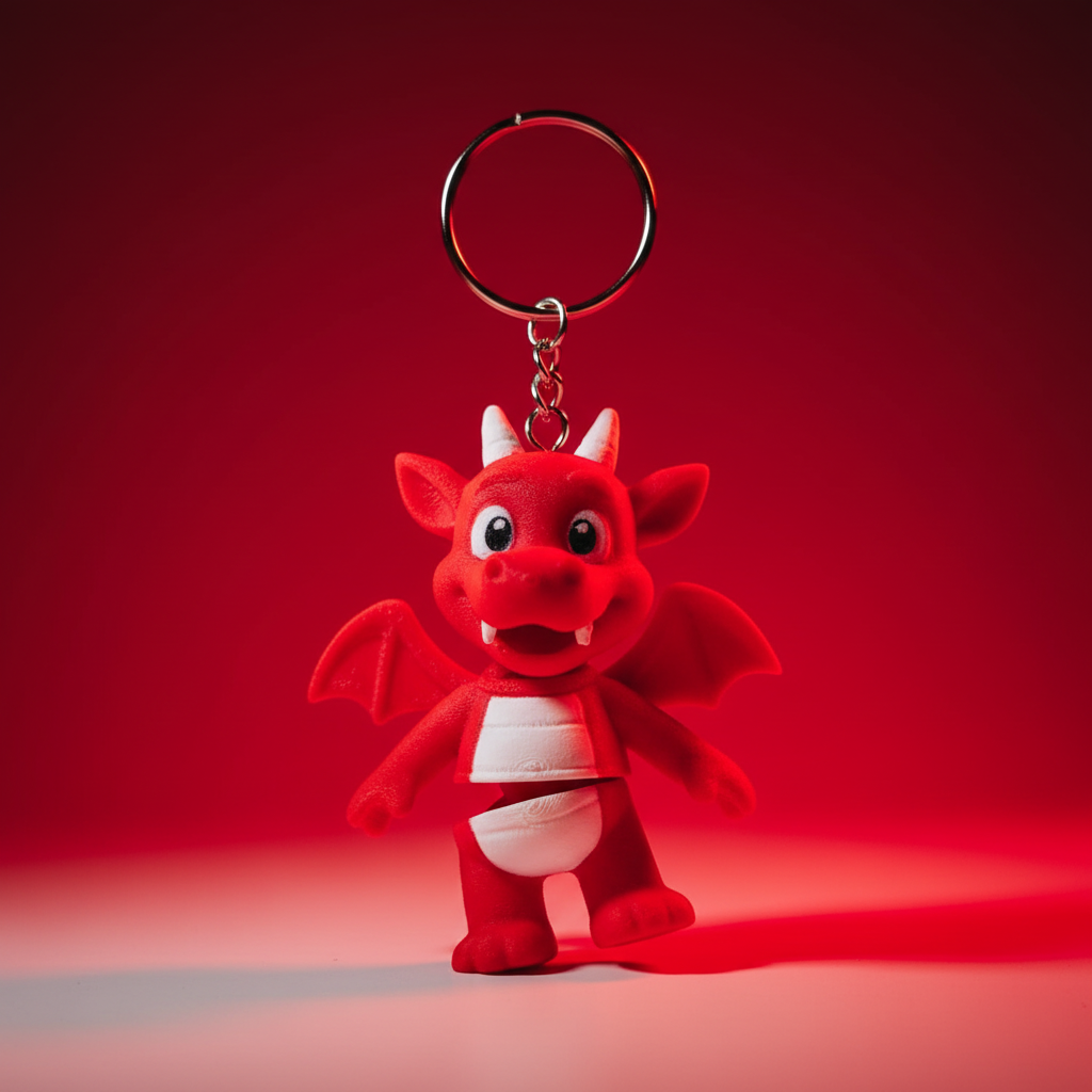 Porta-chaves Dragão Vermelho