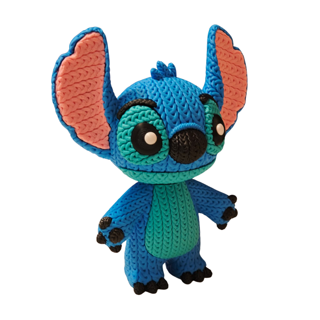 Stitch - Boneco 3D Estilo Crochet