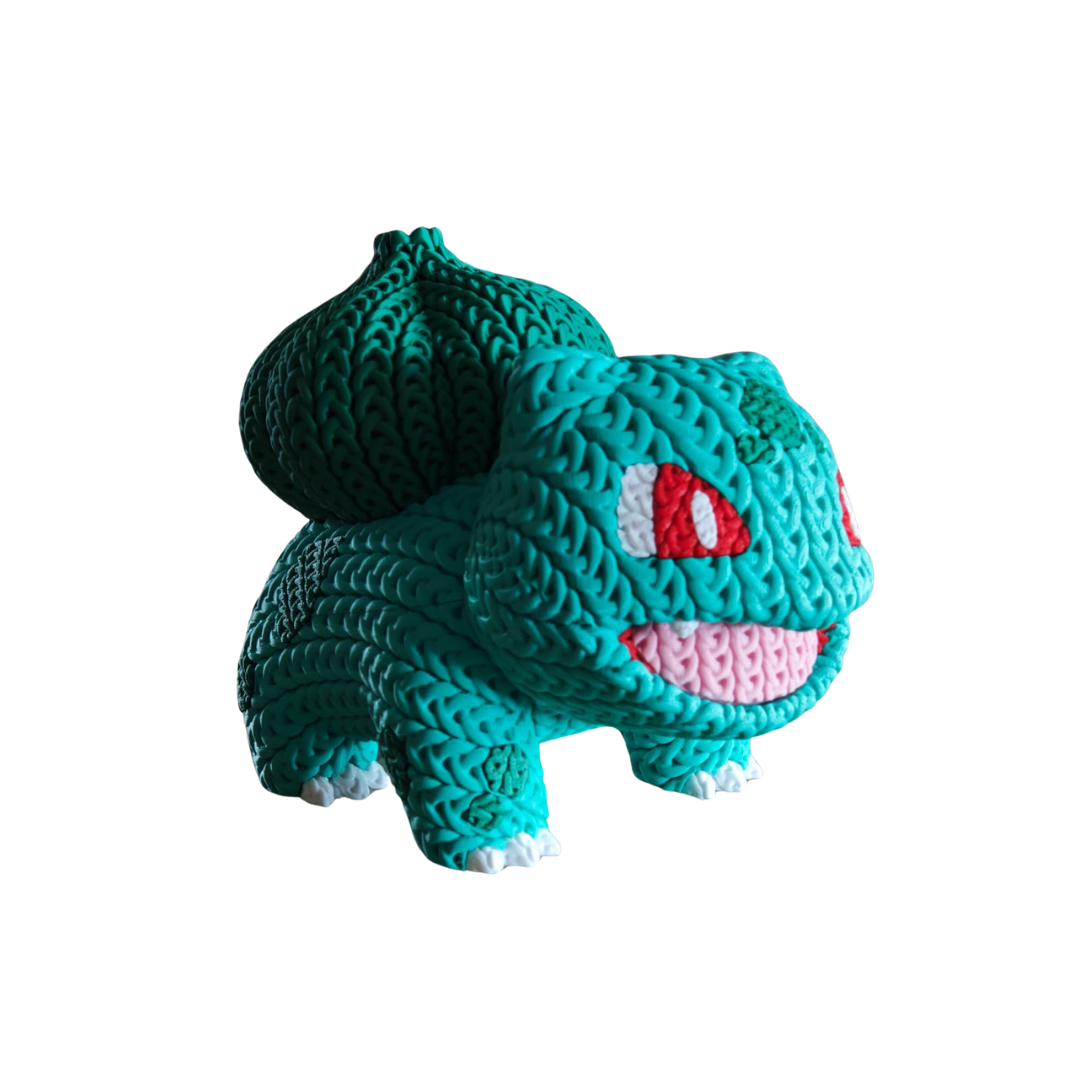 Bulbasaur - Boneco 3D Estilo Crochet