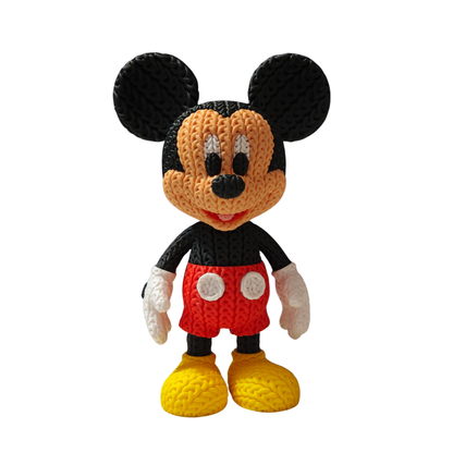 Mickey Mouse - Boneco 3D Estilo Crochet
