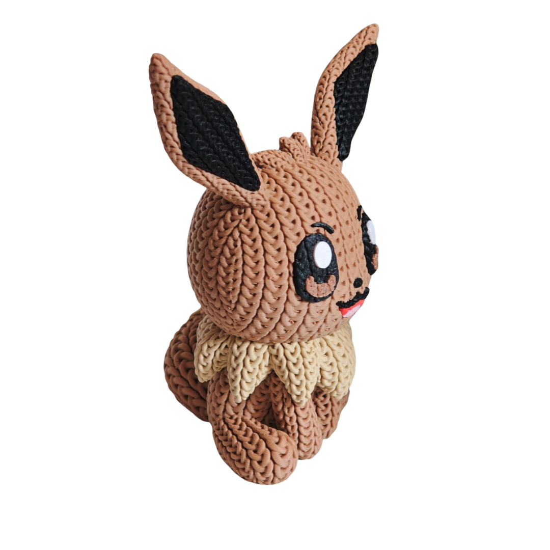 Eevee - Boneco 3D Estilo Crochet