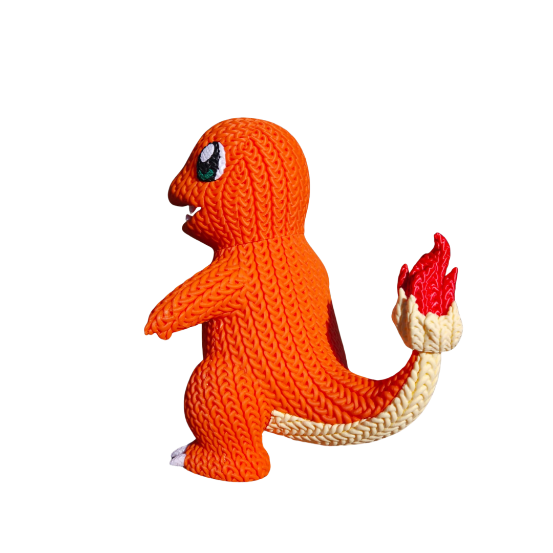 Charmander - Boneco 3D Estilo Crochet