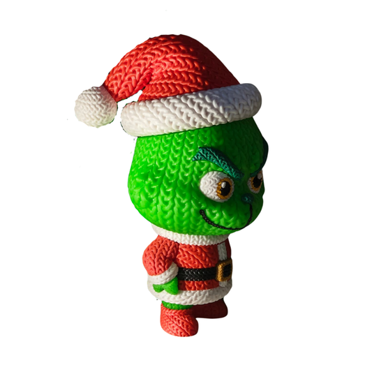 Grinch Pai Natal - Boneco 3D Estilo Crochet