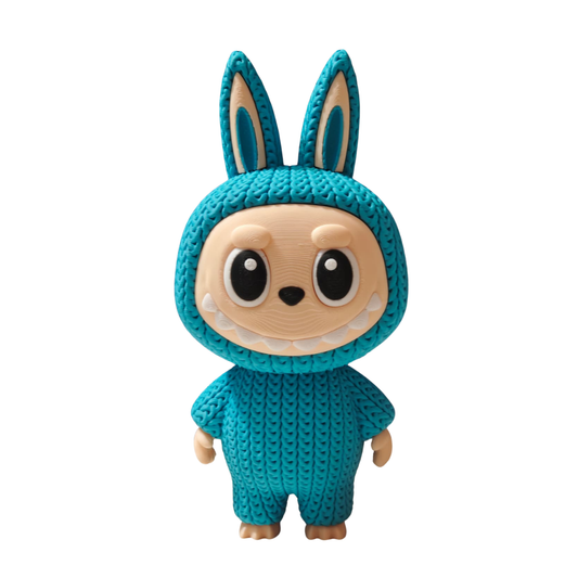 Labubu - Boneco 3D Estilo Crochet