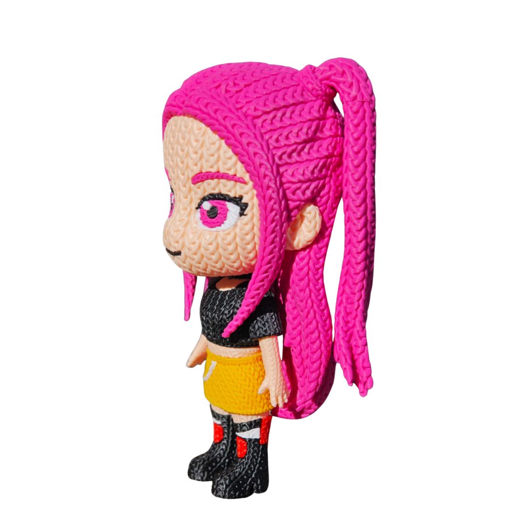 Mira Huntrix - Boneca 3D Estilo Crochet