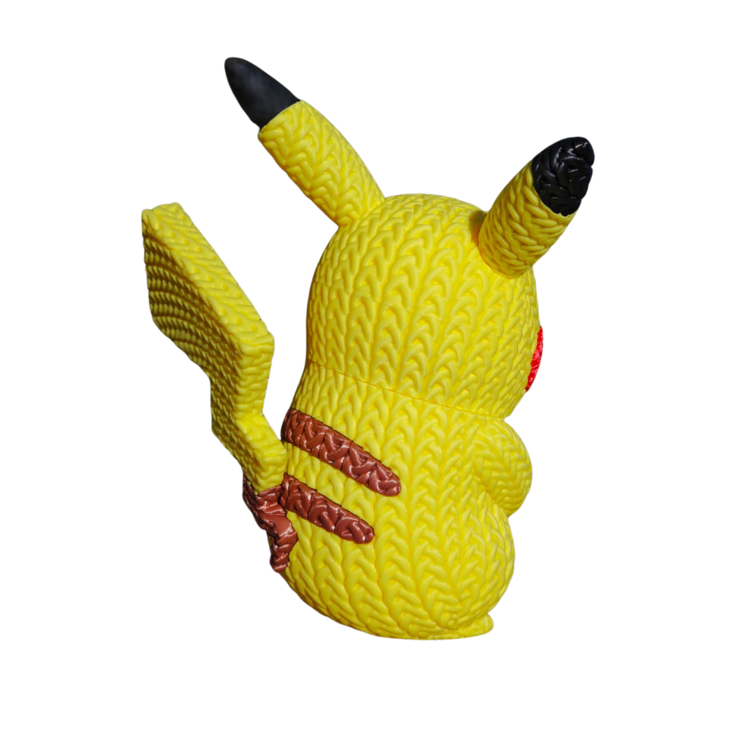 Pikachu - Boneco 3D Estilo Crochet