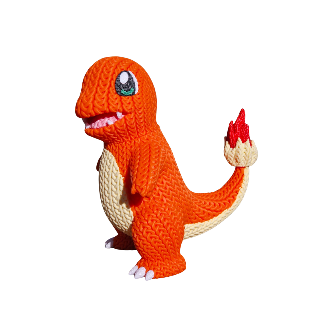 Charmander - Boneco 3D Estilo Crochet