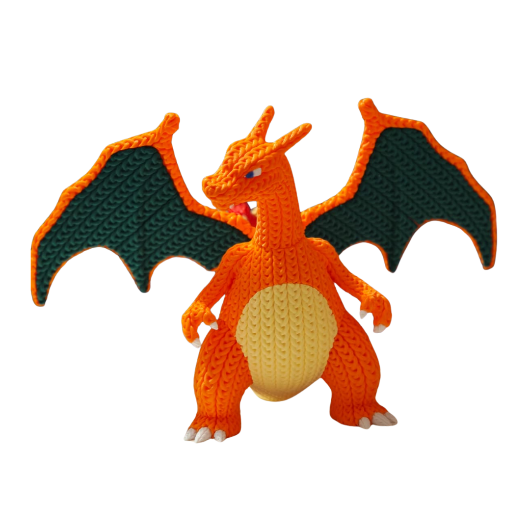 Charizard - Boneco 3D Estilo Crochet