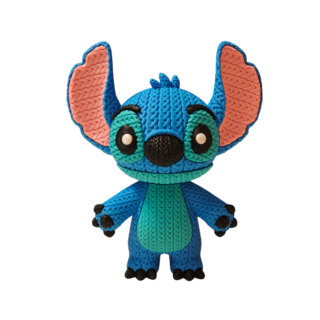 Stitch - Boneco 3D Estilo Crochet