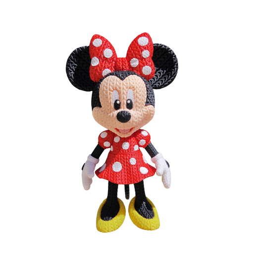 Minnie Mouse - Boneco 3D Estilo Crochet