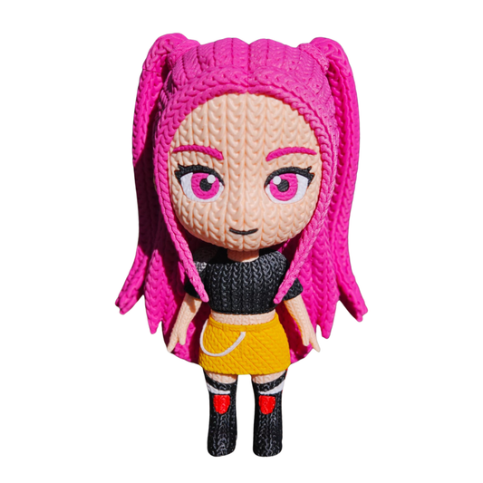 Mira Huntrix - Boneca 3D Estilo Crochet