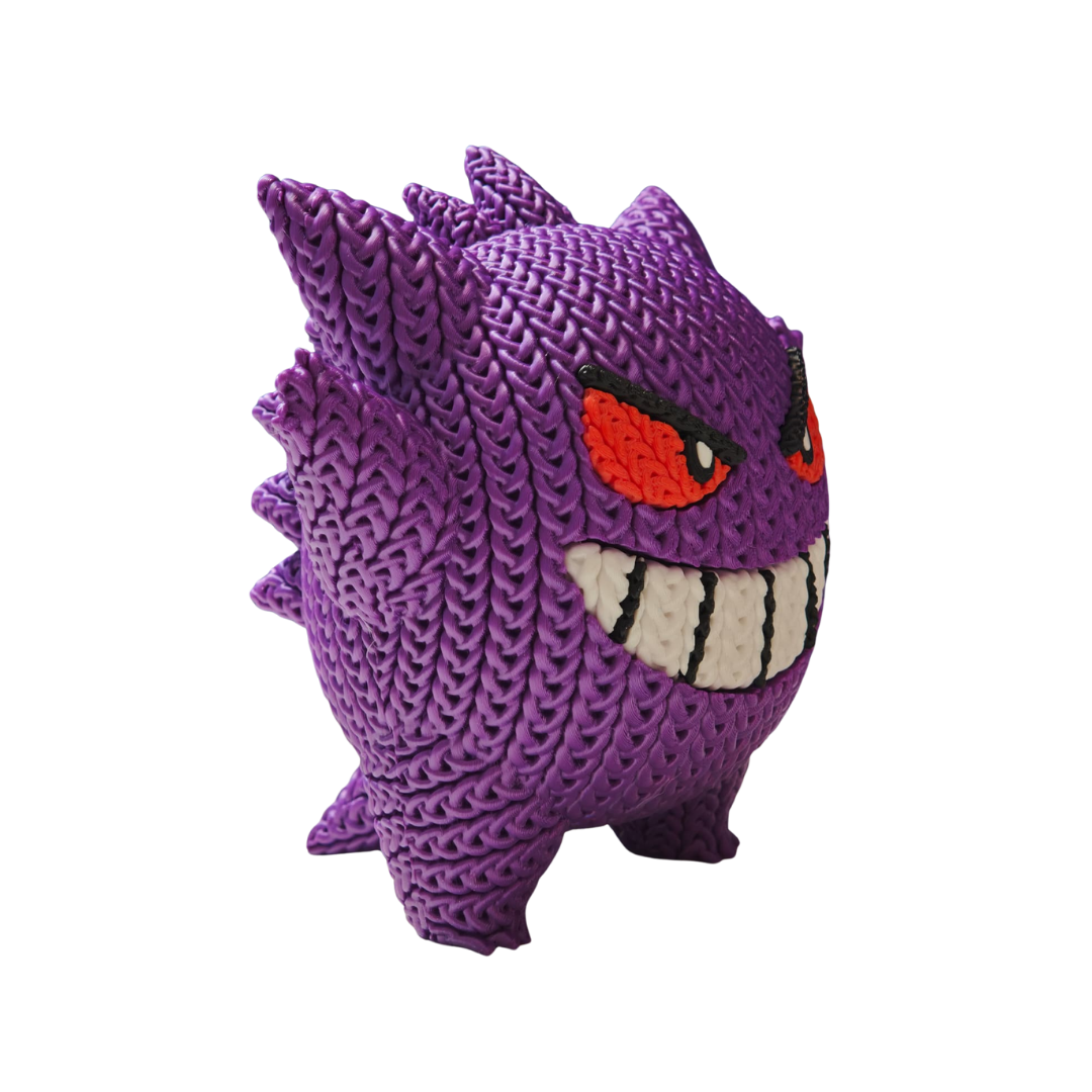 Gengar - Boneco 3D Estilo Crochet