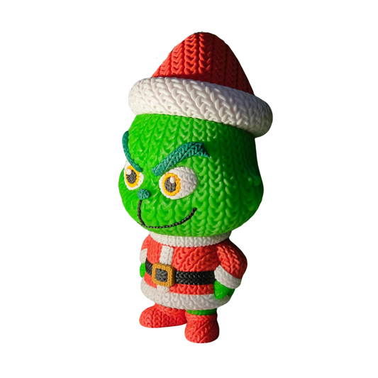 Grinch Pai Natal - Boneco 3D Estilo Crochet