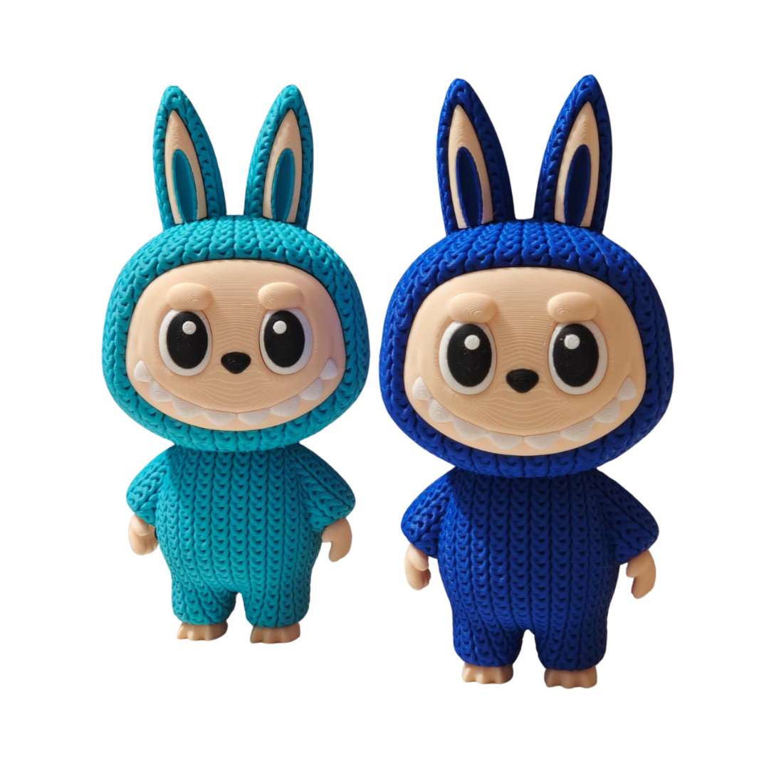 Labubu - Boneco 3D Estilo Crochet