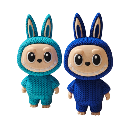 Labubu - Boneco 3D Estilo Crochet