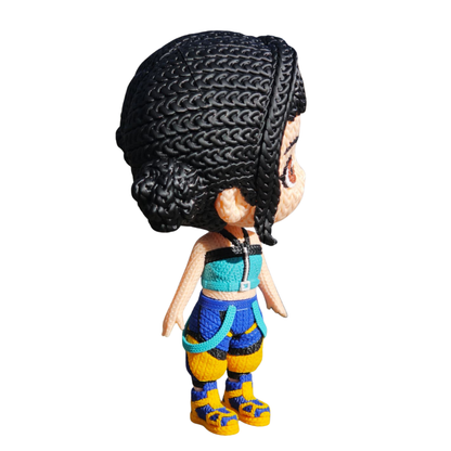 Zoe Huntrix - Boneca 3D Estilo Crochet