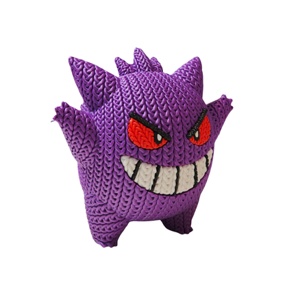 Gengar - Boneco 3D Estilo Crochet
