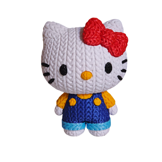 Hello Kitty - Boneco 3D Estilo Crochet