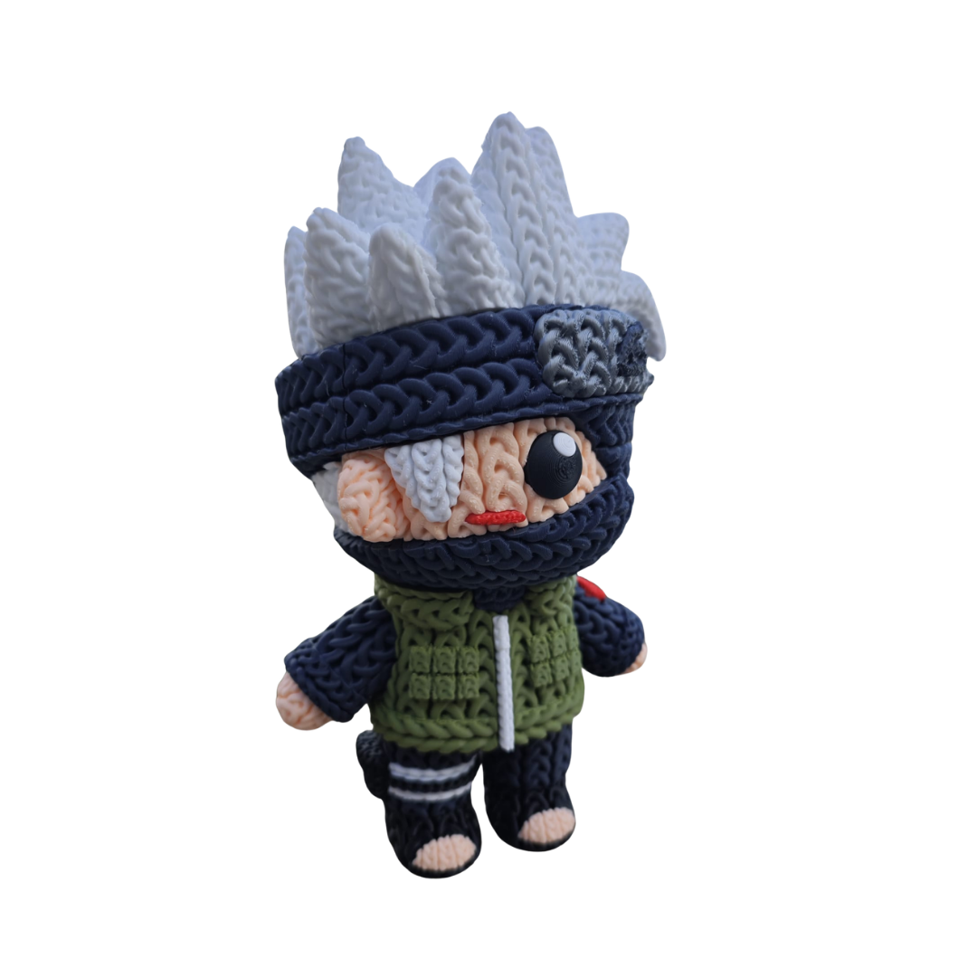 Kakashi Hatake - Boneco 3D Estilo Crochet