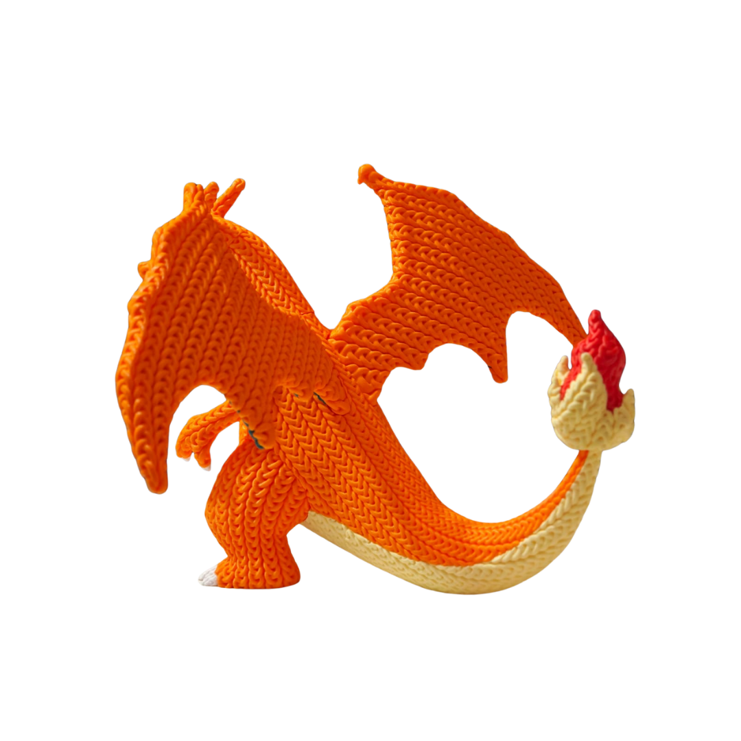 Charizard - Boneco 3D Estilo Crochet