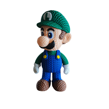 Luigi - Boneco 3D Estilo Crochet