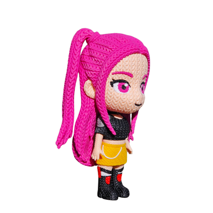 Mira Huntrix - Boneca 3D Estilo Crochet