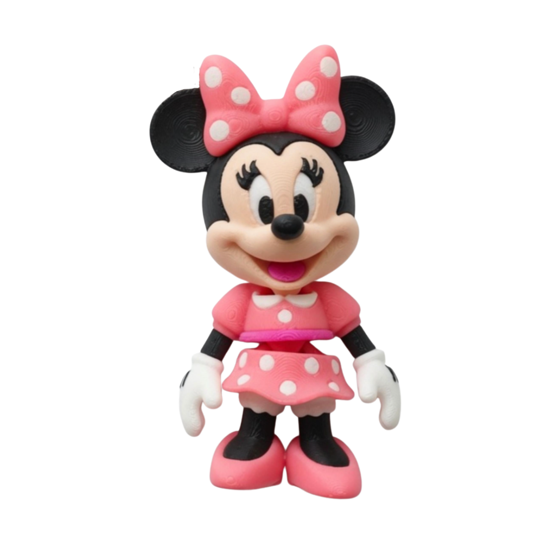 Mini Articulado Minnie Mouse Rosa 3D