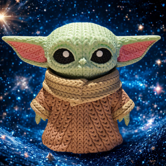 Grogu (Baby Yoda) - Boneco 3D Estilo Crochet