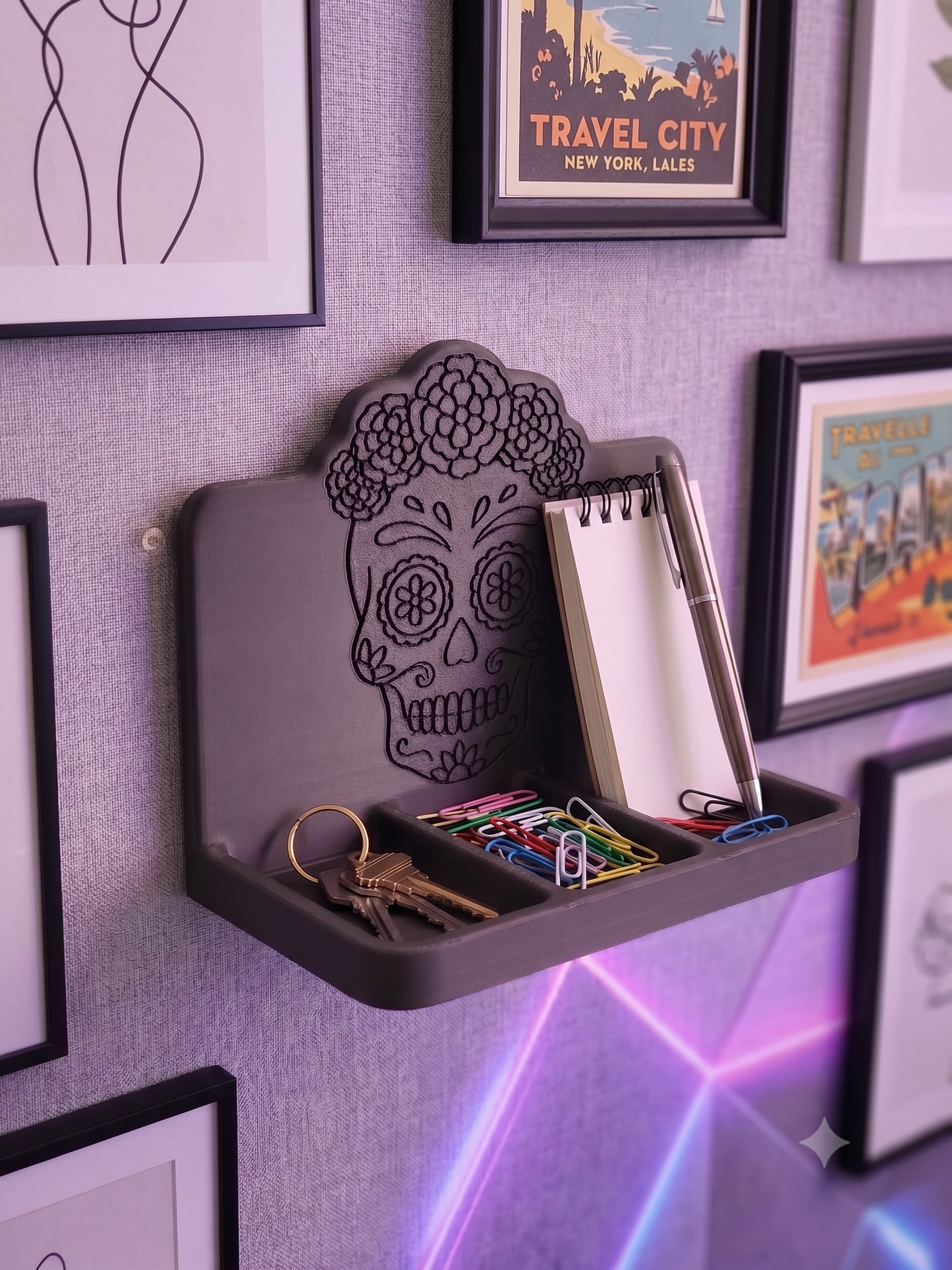 Organizador Caveira Mexicana 3D