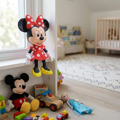 Minnie Mouse - Boneco 3D Estilo Crochet