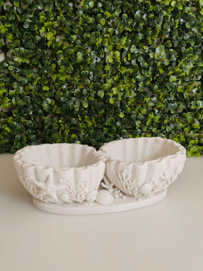 Taça Dupla Decorativa com Corais
