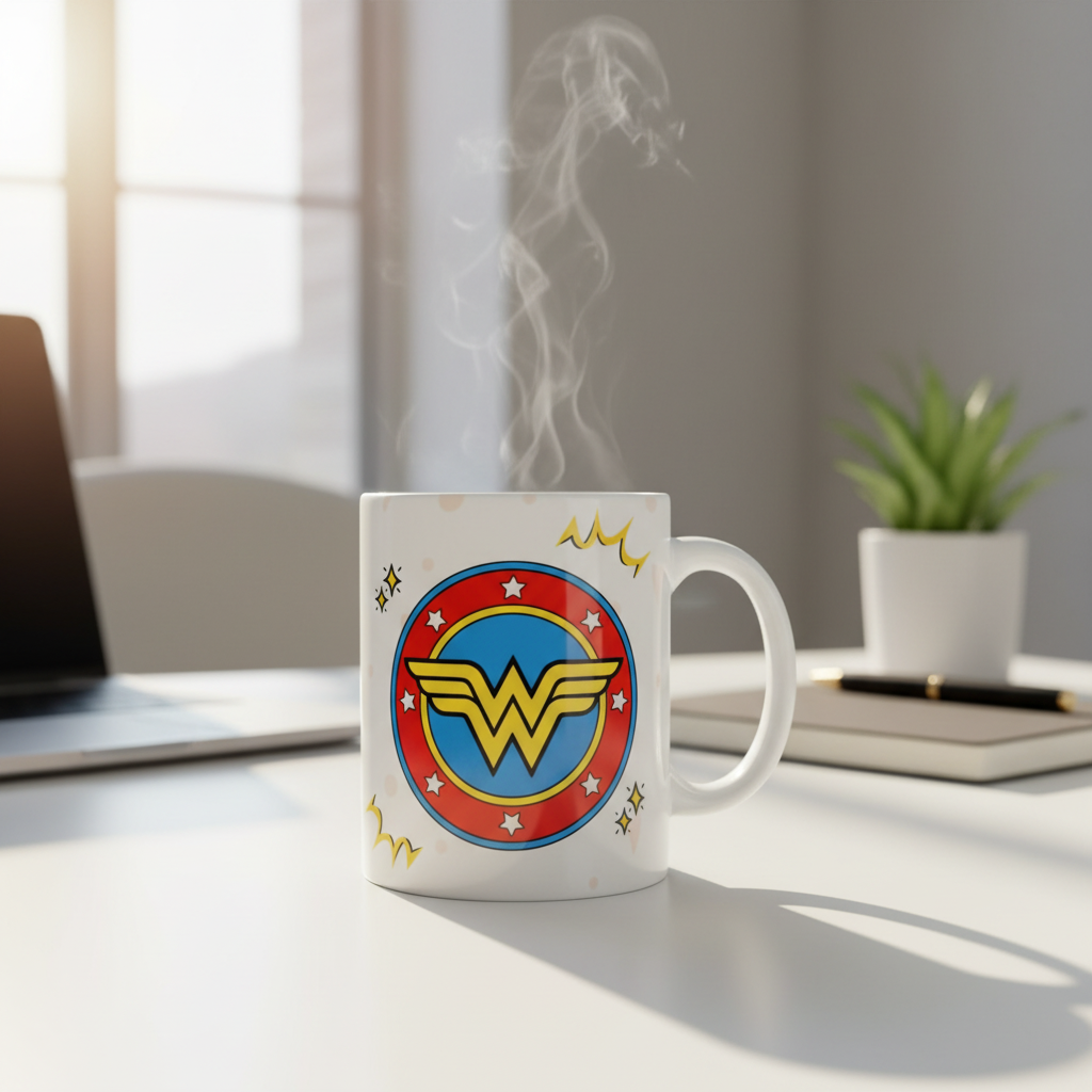 Caneca Wonder Woman - Modo Trabalho
