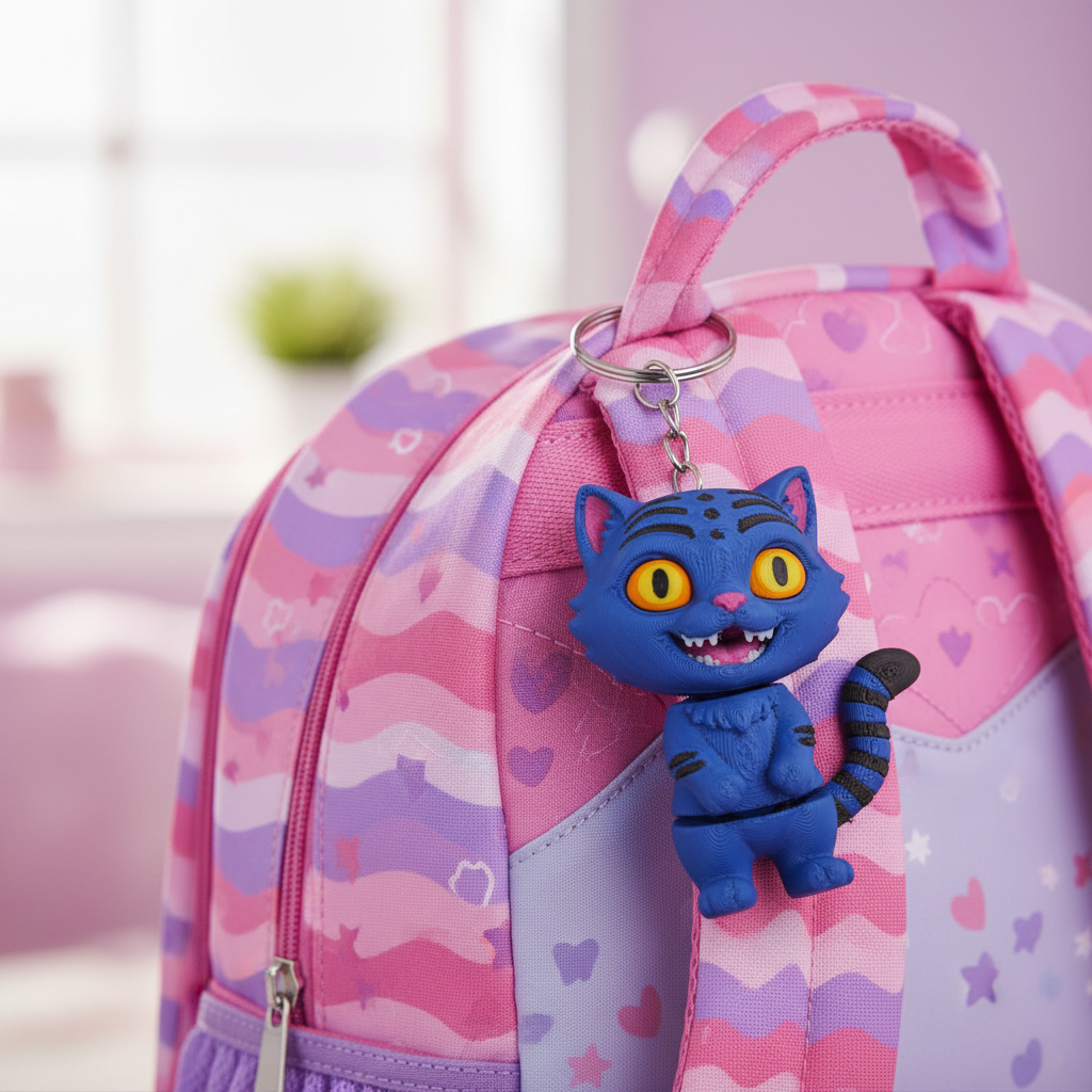 Cheshire Cat Keychain - Mochila Infantil