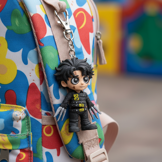 Edward Mãos de Tesoura numa mochila