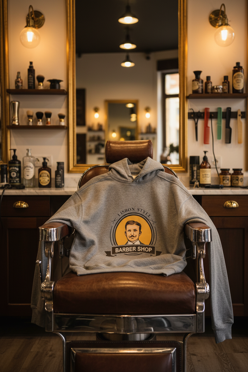 Hoodie Lisbon Style Barber Shop