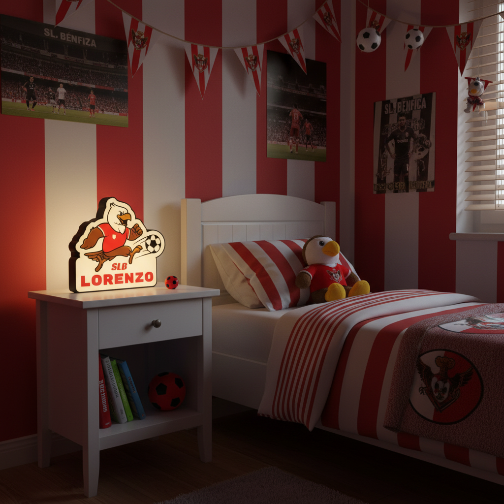 Luminária SLB no quarto de criança