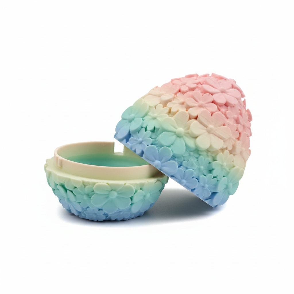 Ovo dragão arco-íris - metade inclinada