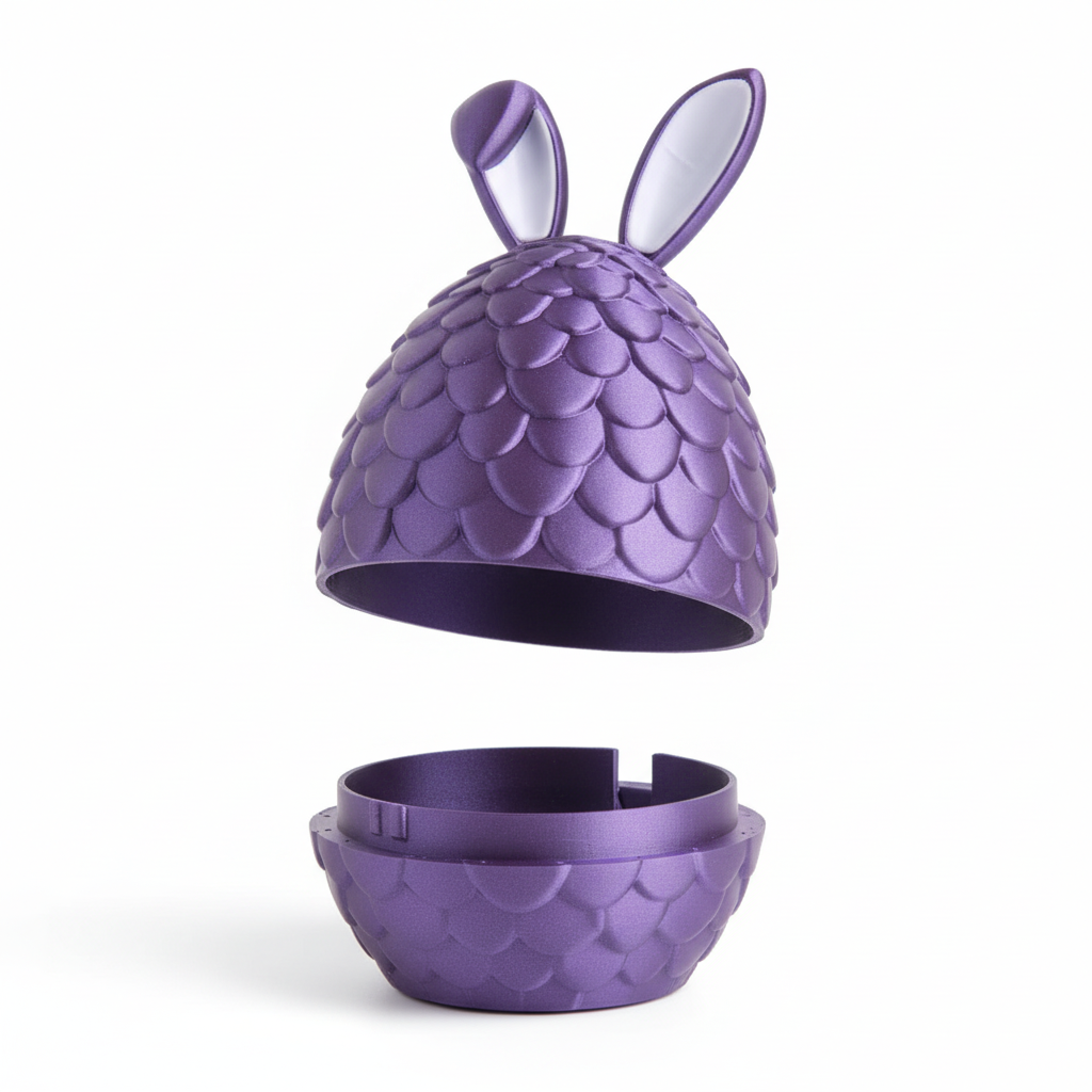 Ovo dragão roxo - aberto