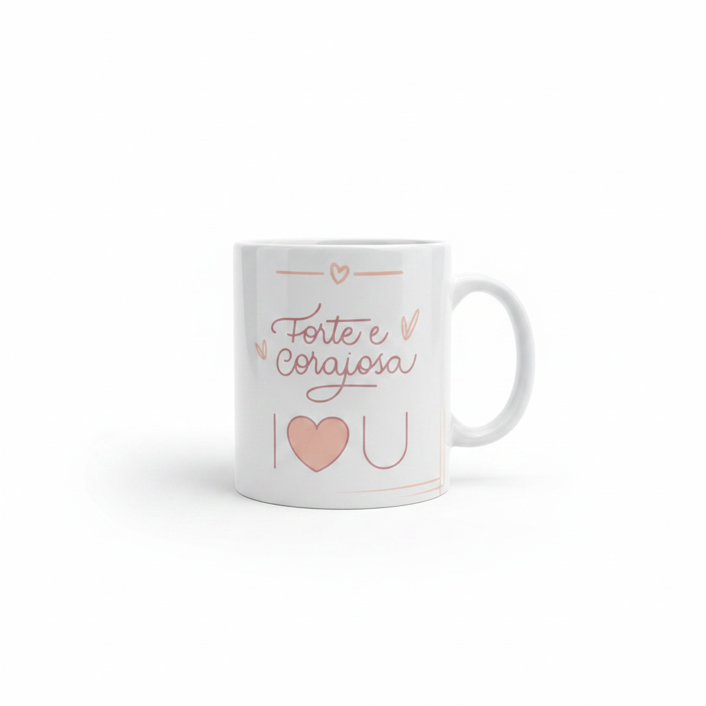 Packshot Caneca Forte e Corajosa