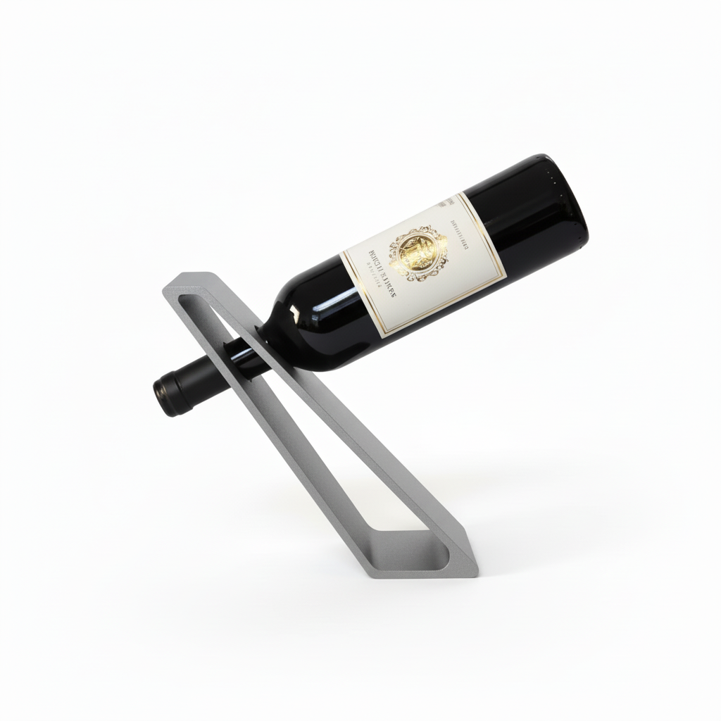 Packshot e-commerce - Suporte para garrafas CB3D cinzento