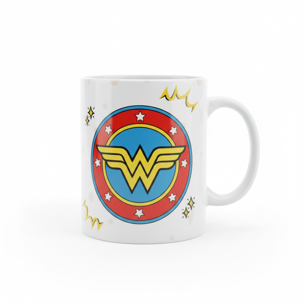 Packshot profissional caneca Wonder Woman