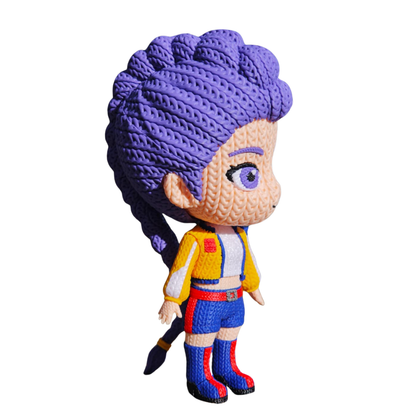 Rumi Huntrix - Boneca 3D Estilo Crochet