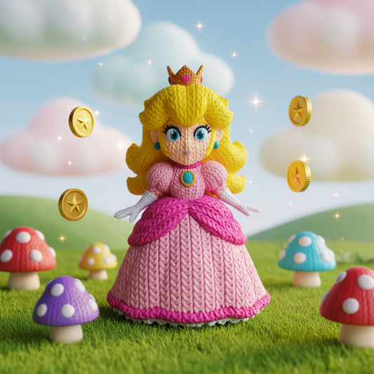 Princesa Peach - Fundo Reino dos Cogumelos