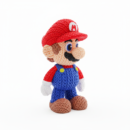 Super Mario crochet - três quartos