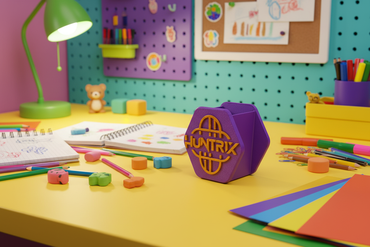 Suporte NTRIX vazio em secretária infantil